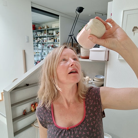 Keramik Becher Nimm mich mit Herz - ready to ship