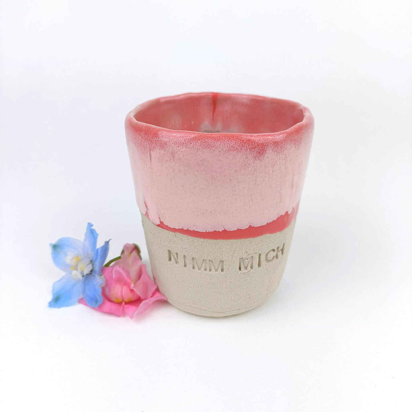 Keramik Becher Nimm mich mit Herz - ready to ship