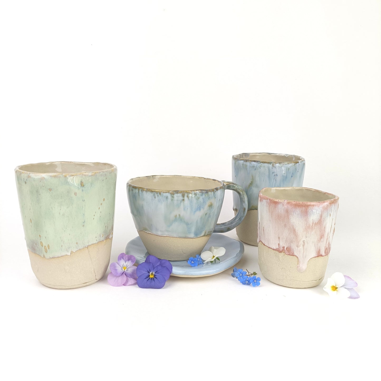 Keramik Becher DA WO DU BIST - ready to ship