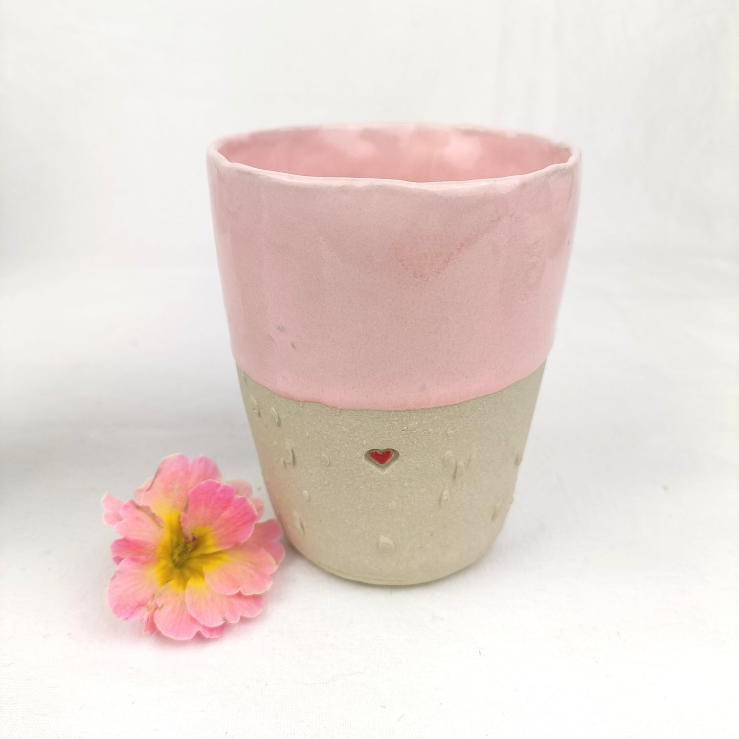 Keramik Becher Nimm mich mit Herz - ready to ship