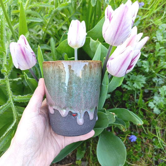 Keramik Becher schwarz - ready to ship