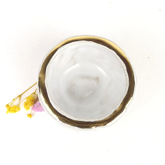 Keramik Eierbecher mit Herz und Gold - ready to ship