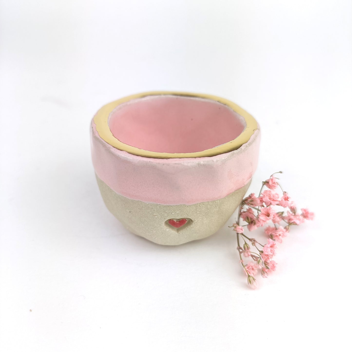 Keramik Eierbecher mit Herz und Gold - ready to ship