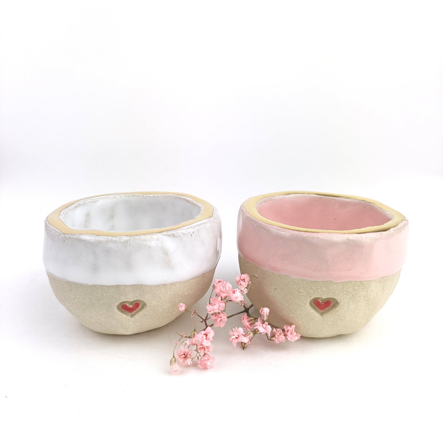 Keramik Eierbecher mit Herz und Gold - ready to ship
