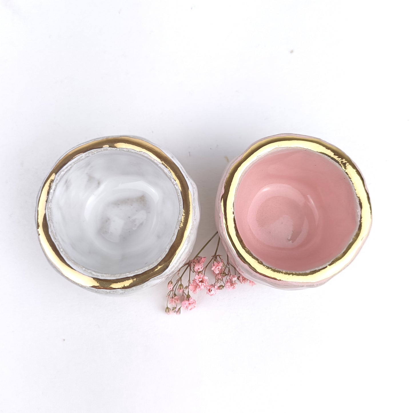 Keramik Eierbecher mit Herz und Gold - ready to ship