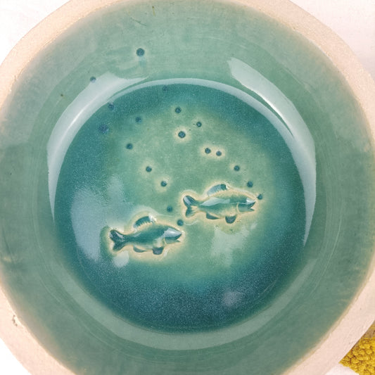 Keramik Futternäpfe M 1 Paar Fische - ready to ship