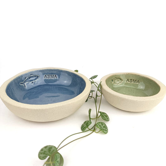 Personalisiertes Kindergeschirr Set Keramik 2 Schalen