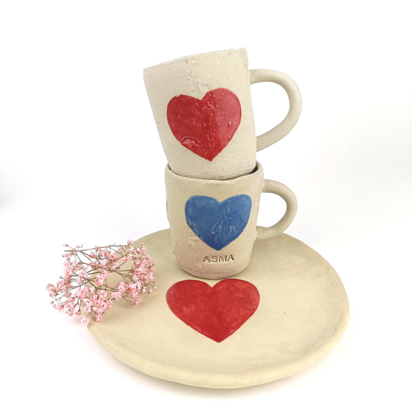 Personalisiertes Kindergeschirr Set Keramik 2 Schalen