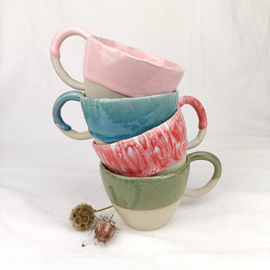 Keramik große Tasse handgemacht verschiedene Farben - ready to ship