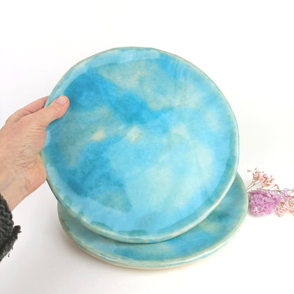 Keramik großer Teller verschiedene Farben - ready to ship